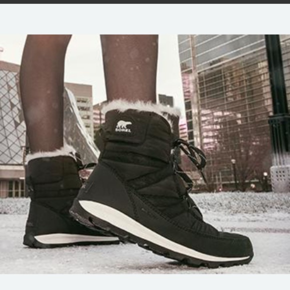 Sorel Shoes - SOREL Women's Whitney Short Winter US  8 Waterproof Snow Boots Black White Fur